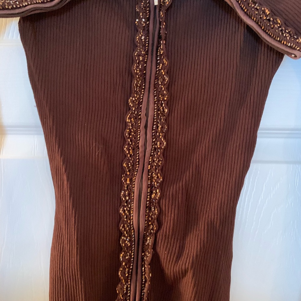 Cache Ribbed Full Zip Sweater - Picture 4 of 6